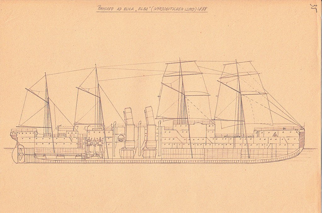 43-Piroscafo ad elica 'Elba' (Norddeutschen Lloyd) 1888  - 35